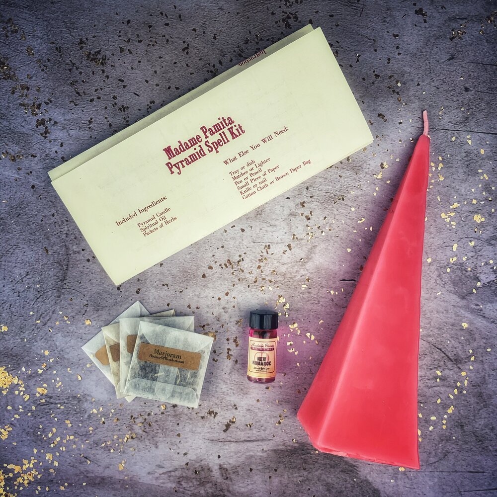 Kit de hechizo con vela Pirámide de poder - Éxito duradero y estabilidad