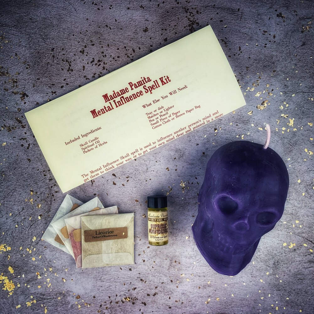 Kit de Velas de Cráneo de Influencia Mental - Control Mental y Claridad Mental