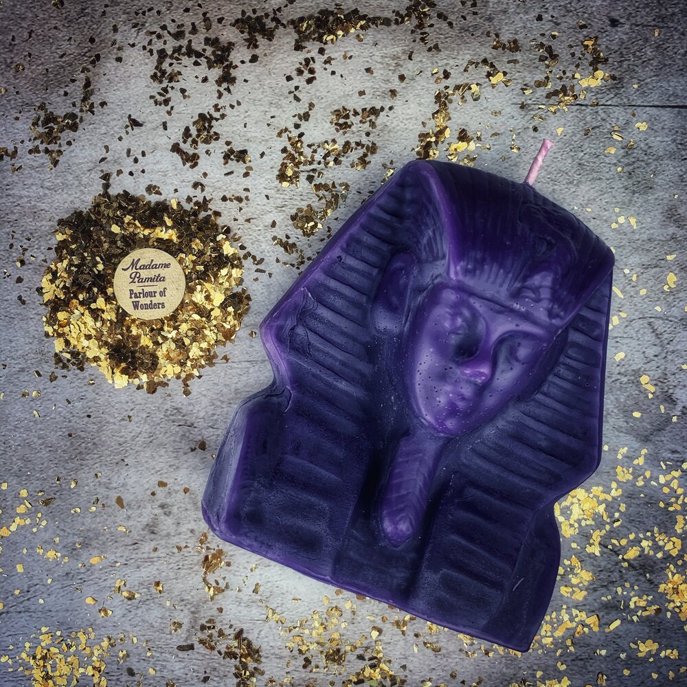 Vela de Cera de Abeja "Rey Egipcio" - Poder, Magnetismo y Magia Faraónica