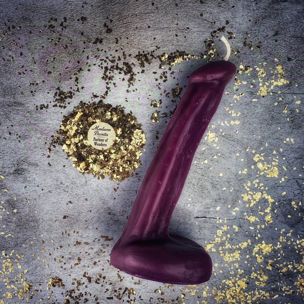 Vela Hechizo de Falo de Cera de Abeja - Magia Apasionada de Amor y Sexo