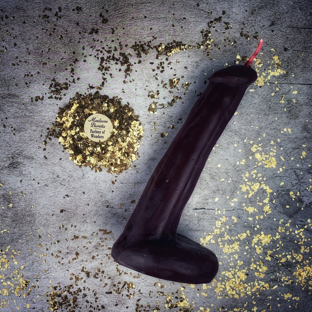 Vela Hechizo de Falo de Cera de Abeja - Magia Apasionada de Amor y Sexo