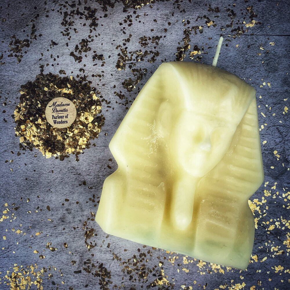 Vela de Cera de Abeja "Rey Egipcio" - Poder, Magnetismo y Magia Faraónica