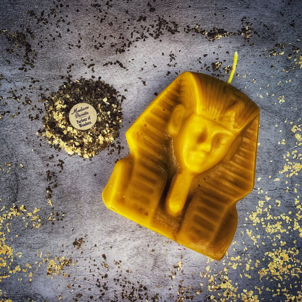 Vela de Cera de Abeja "Rey Egipcio" - Poder, Magnetismo y Magia Faraónica