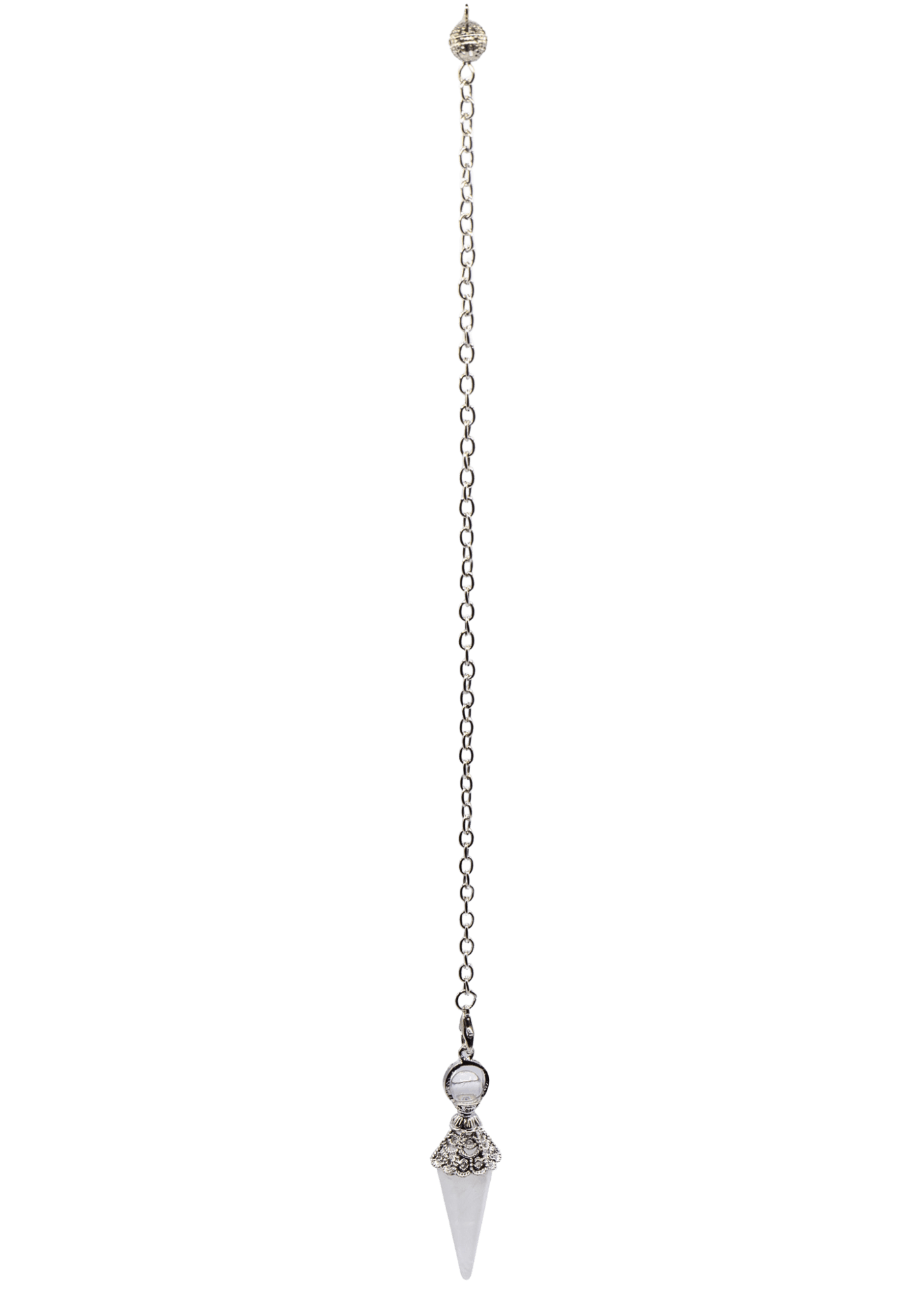 Péndulo de cristal de cuarzo ornamentado