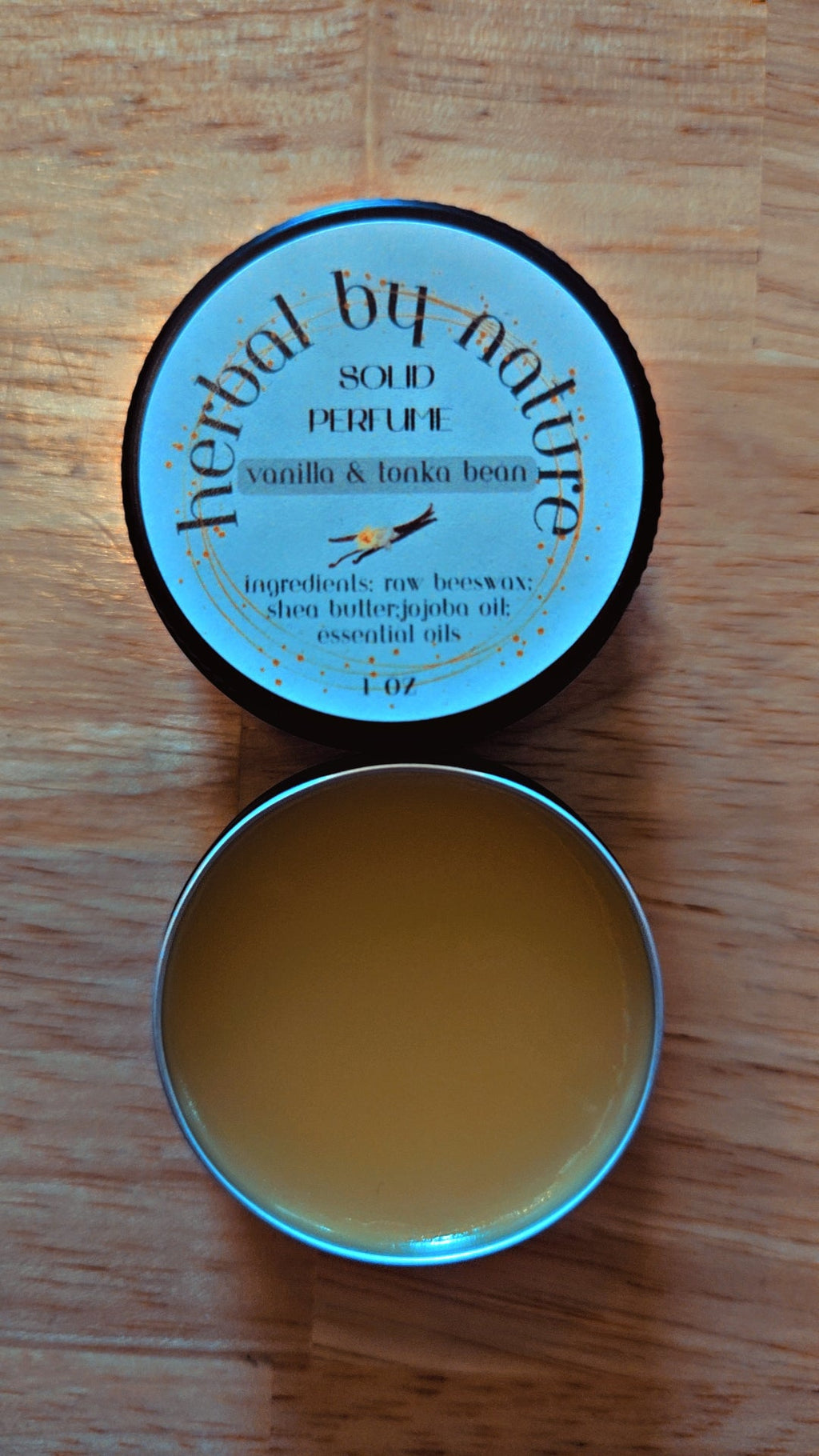 Perfume sólido con aceites esenciales