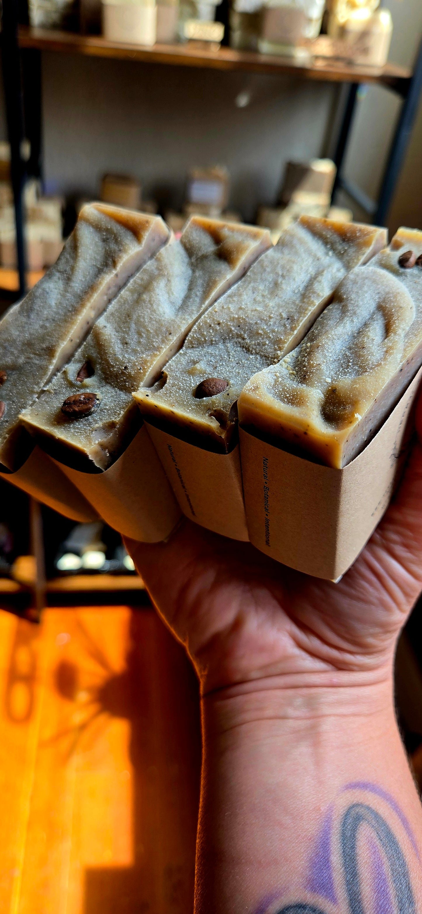 Jabón de café con cítricos
