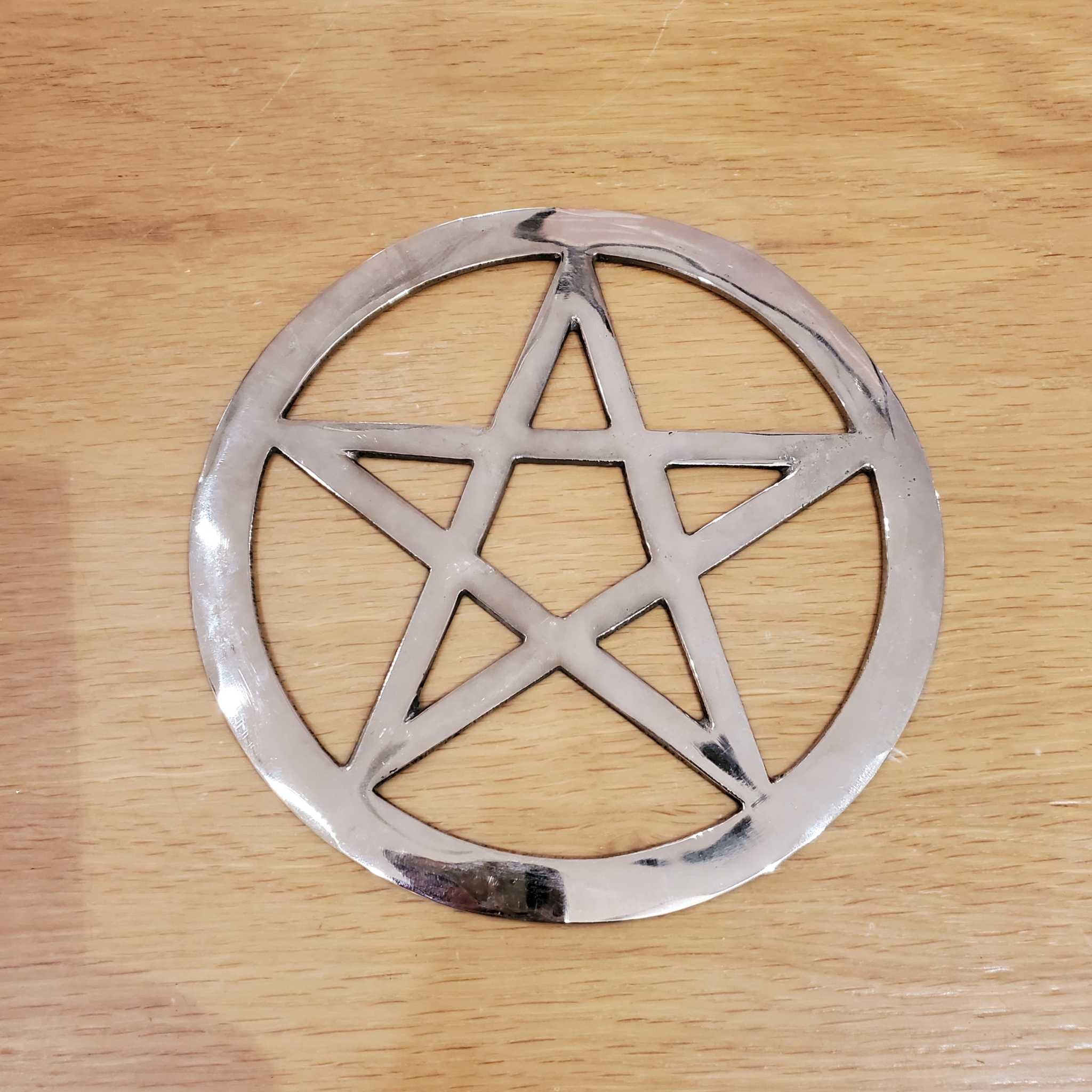 Plated Brass Pentacle Alter Tiles - Large