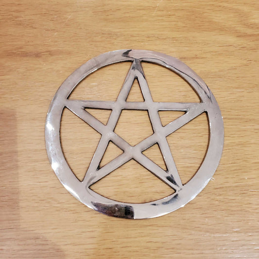 Plated Brass Pentacle Alter Tiles - Large