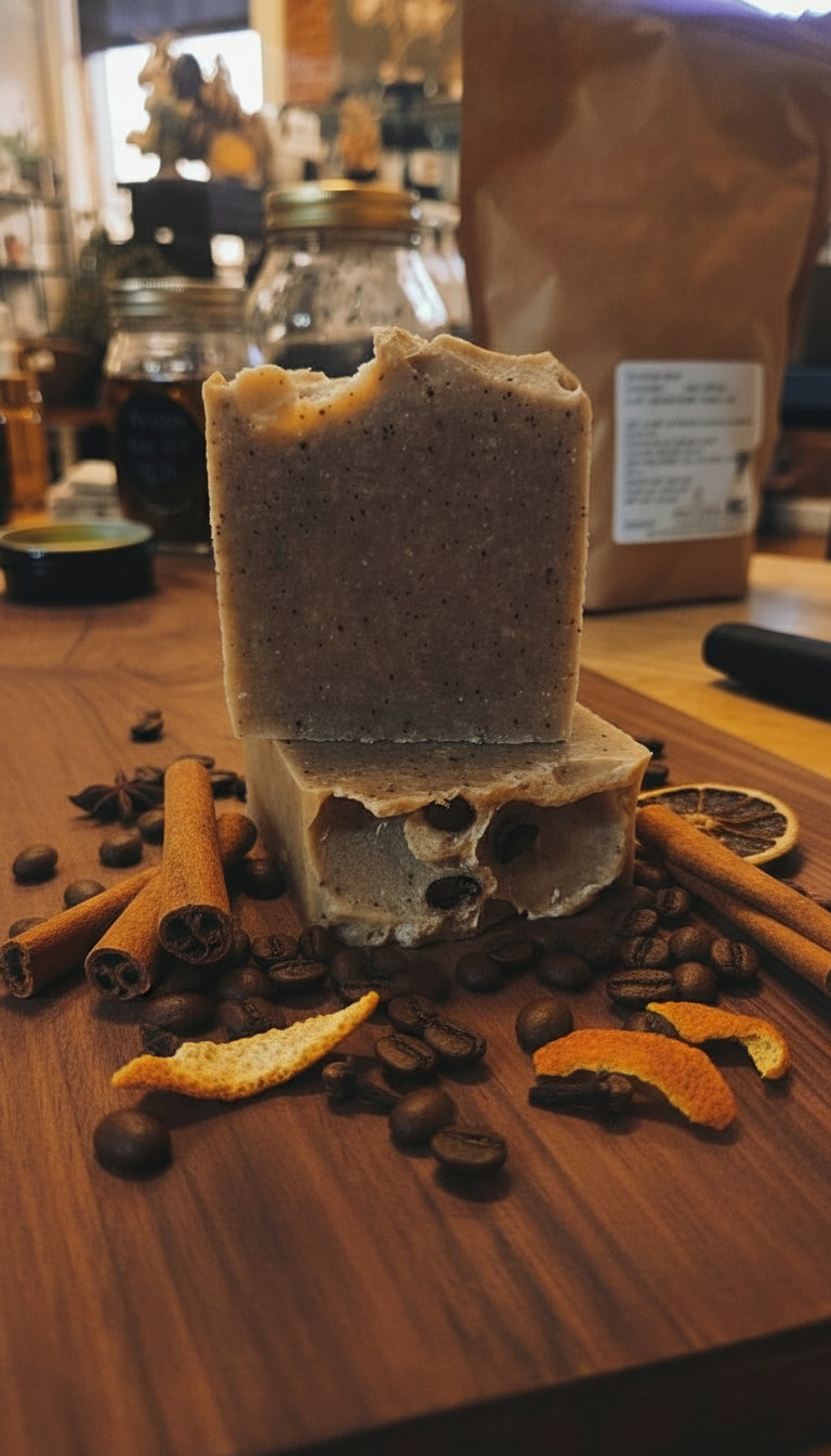 Jabón de café con cítricos