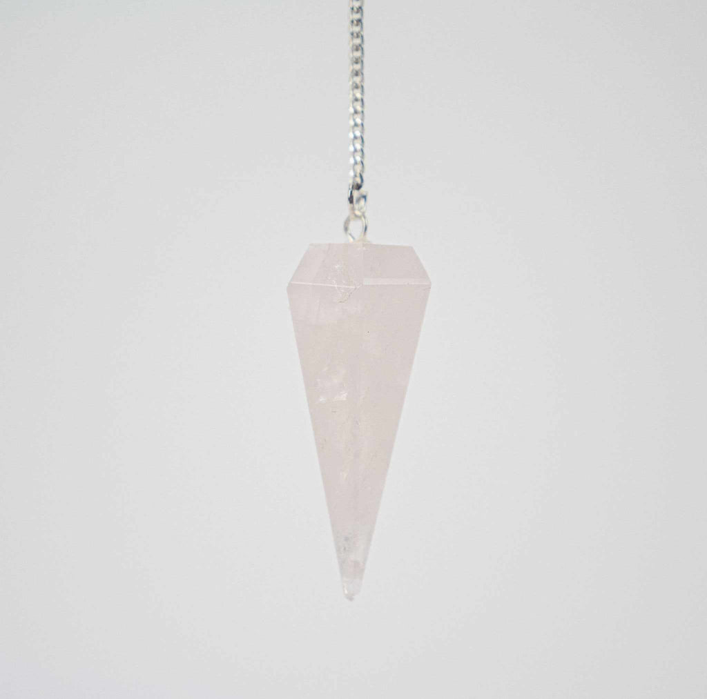 Rose Quartz Pendulum 6 sided point 1.5"