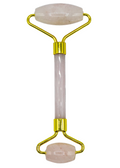Rodillo facial de cuarzo rosa