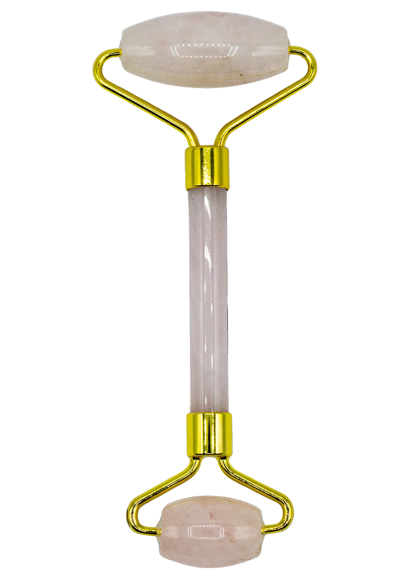 Rodillo facial de cuarzo rosa