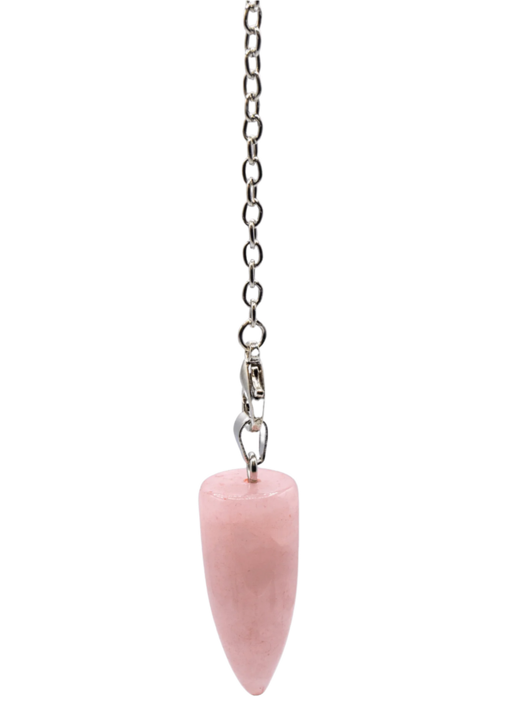 Péndulo de gota de cuarzo rosa