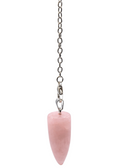 Péndulo de gota de cuarzo rosa