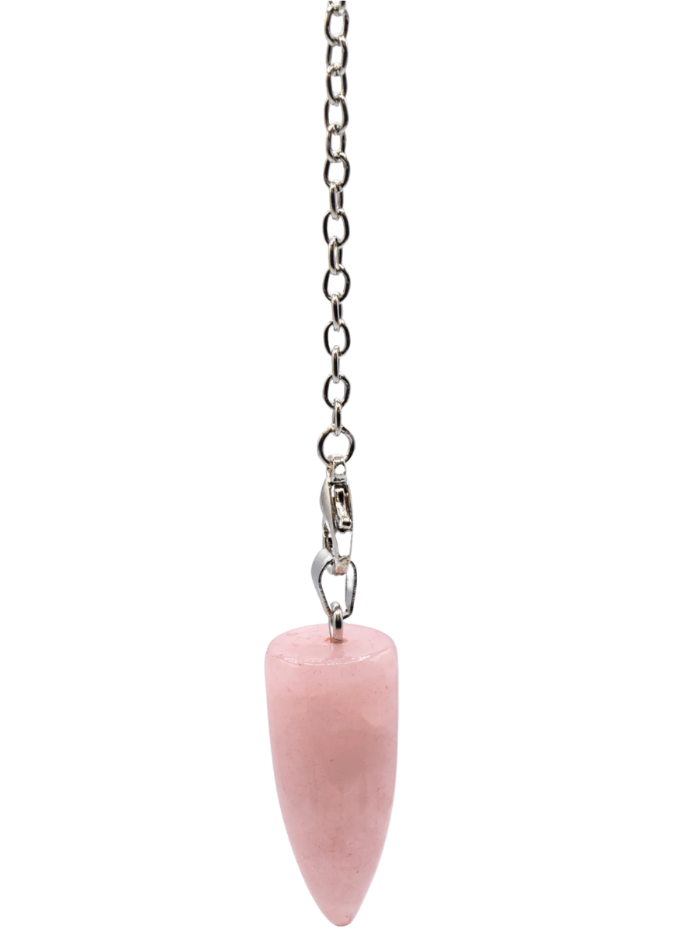 Péndulo de gota de cuarzo rosa