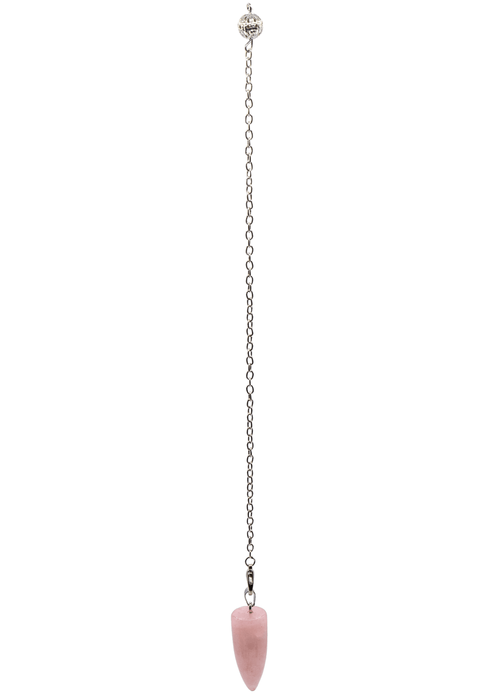Péndulo de gota de cuarzo rosa
