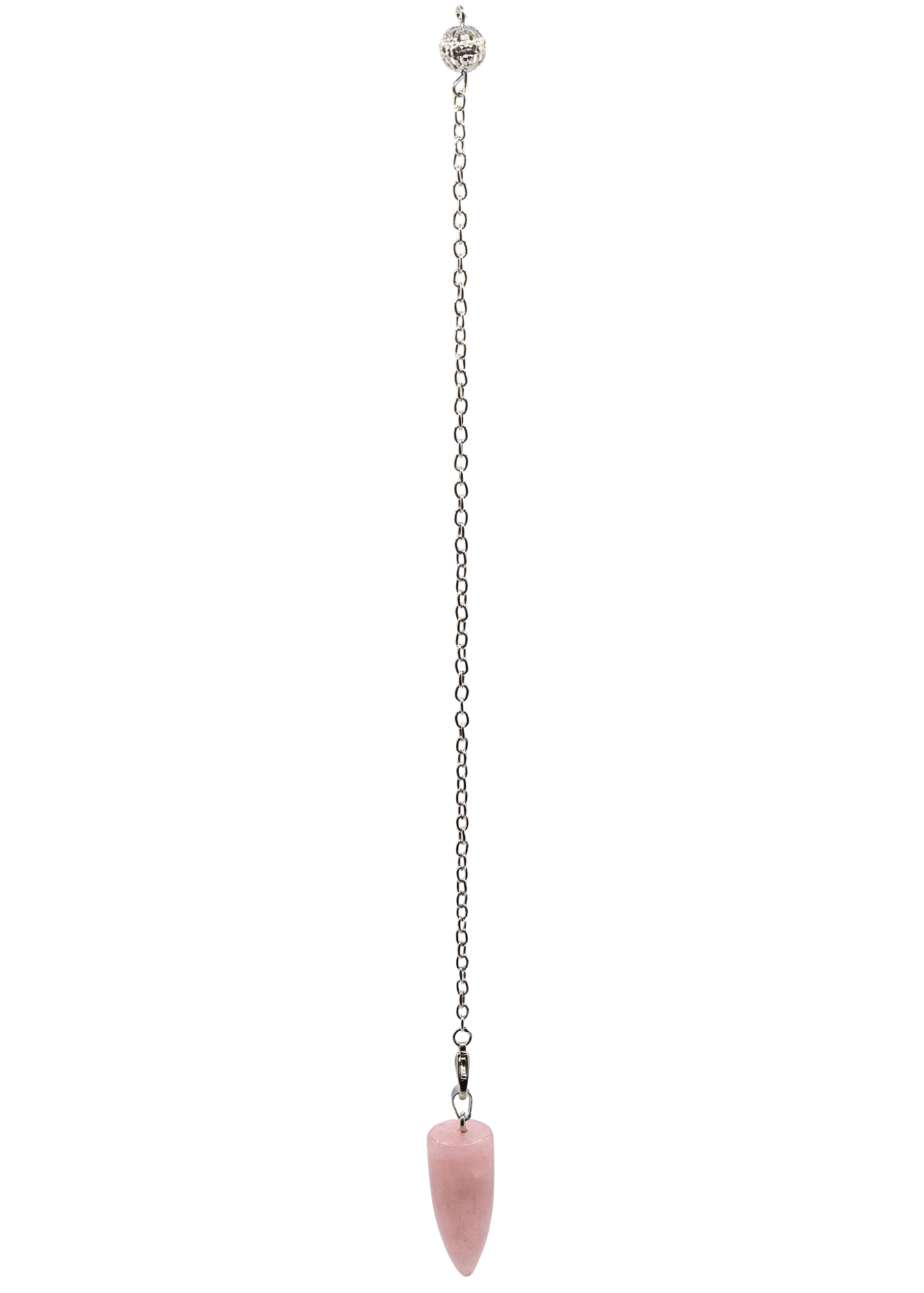Péndulo de gota de cuarzo rosa