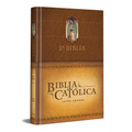La Biblia Católica: Edición Letra Grande. Tapa Dura, Marrón, Con Virgen de Guadalupe En Cubierta / Catholic Bible. Hard Cover, Brown, with Virgen