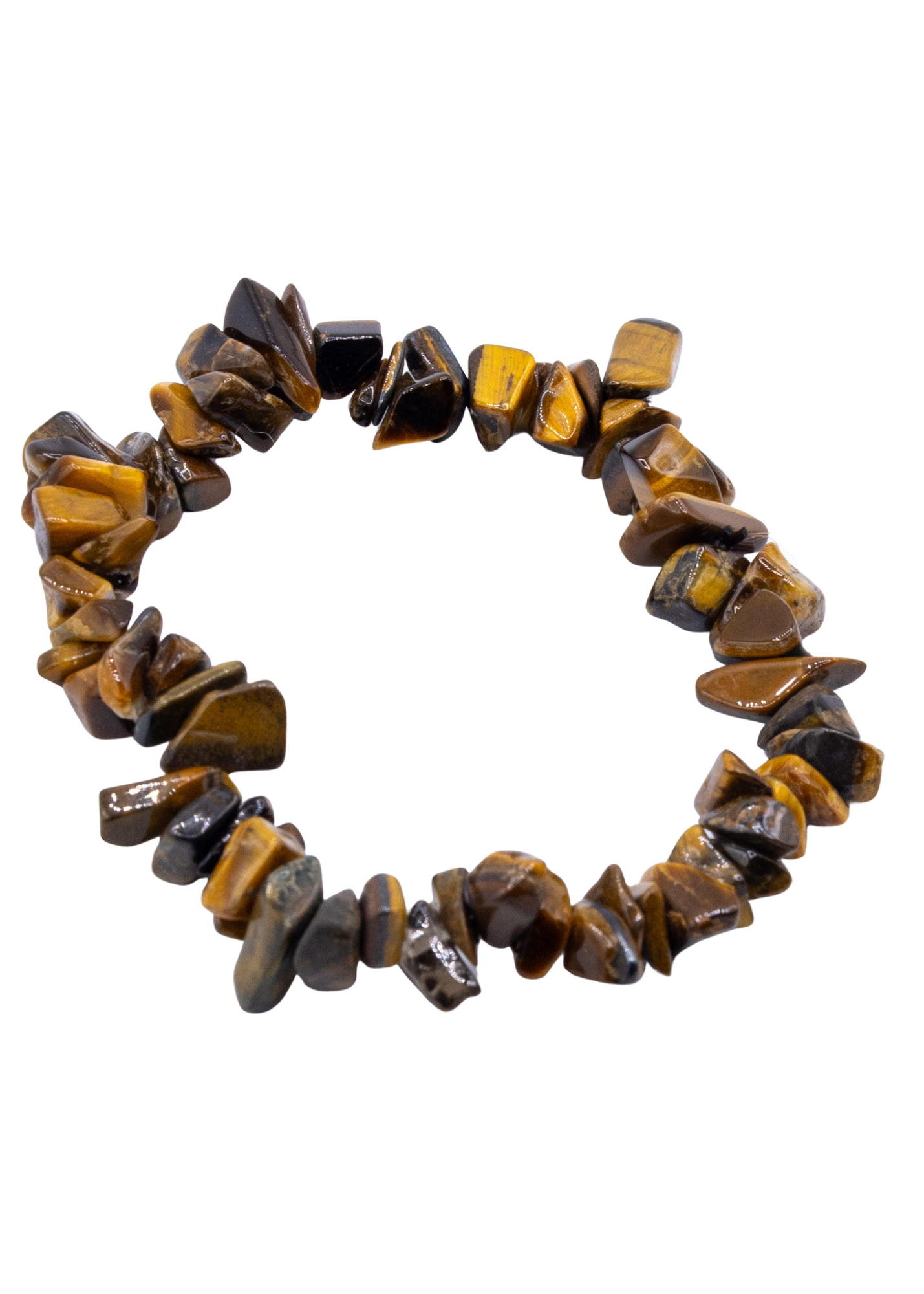 Pulsera Elástica de Chips de Ojo de Tigre