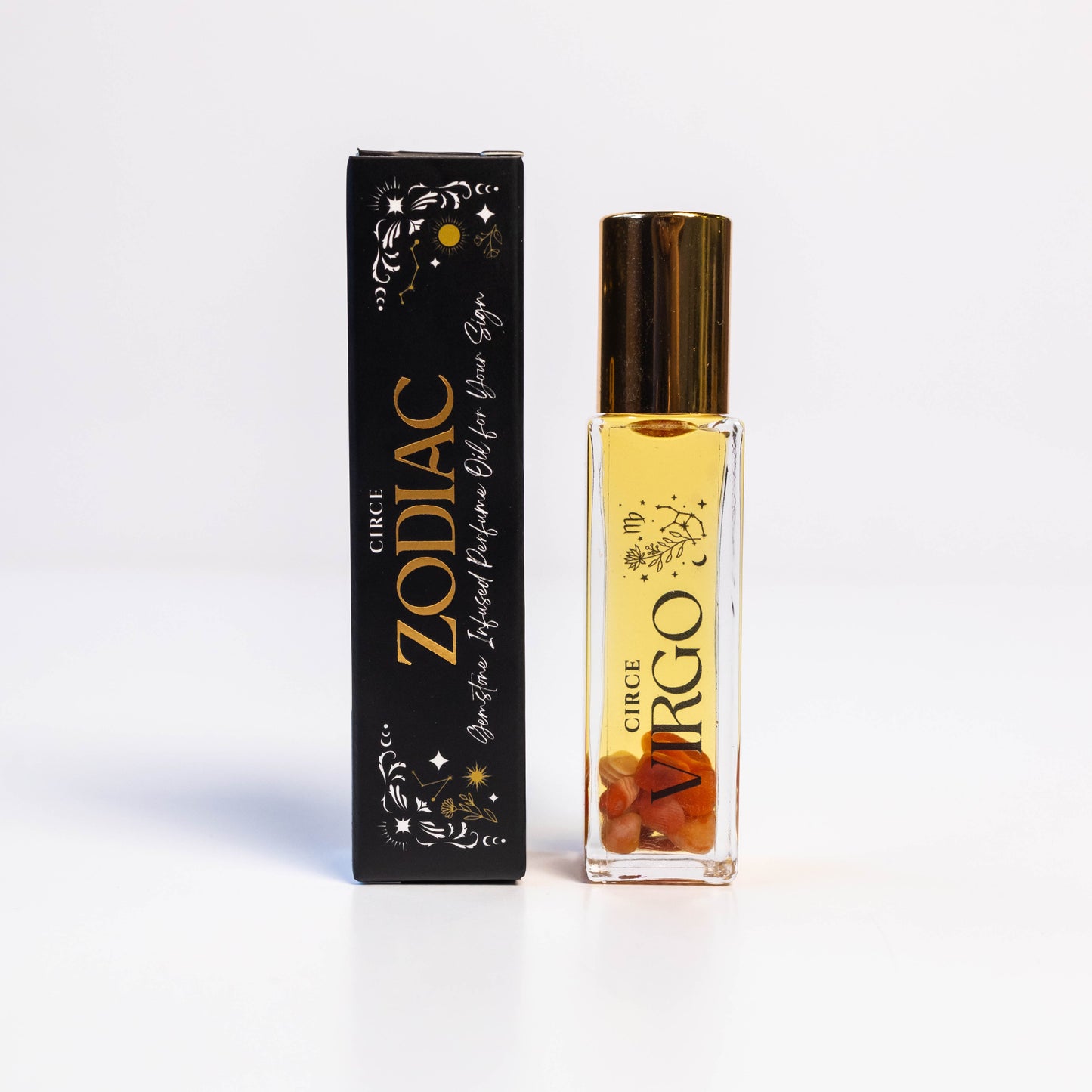 Juego de aceites perfumados del Zodíaco – 12 aromas del Zodíaco con gemas infundidas