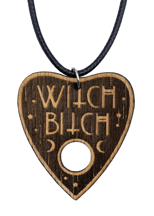 Collar de madera de ouija "Witch Bitch"