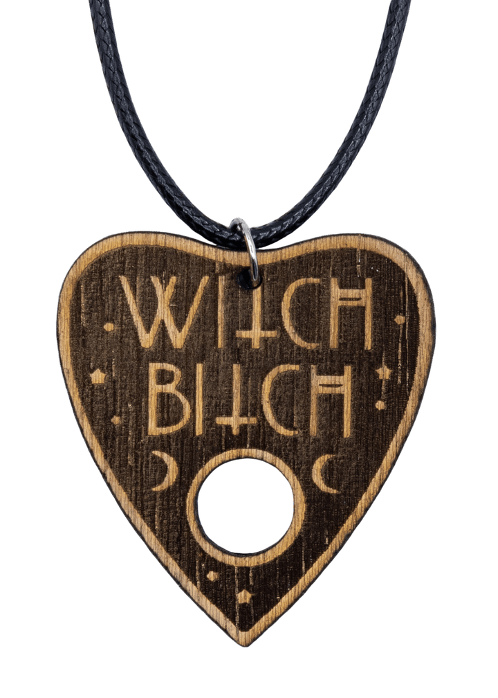 Collar de madera de ouija "Witch Bitch"