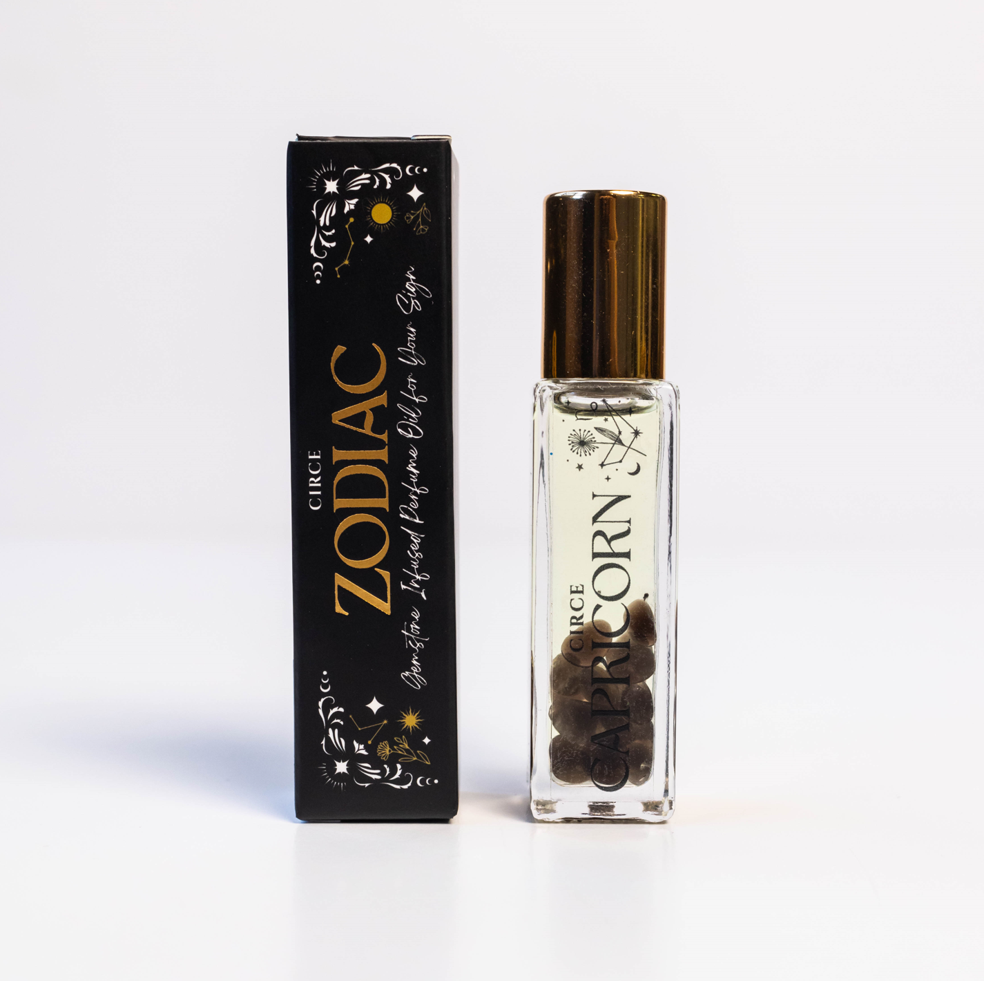 Juego de aceites perfumados del Zodíaco – 12 aromas del Zodíaco con gemas infundidas