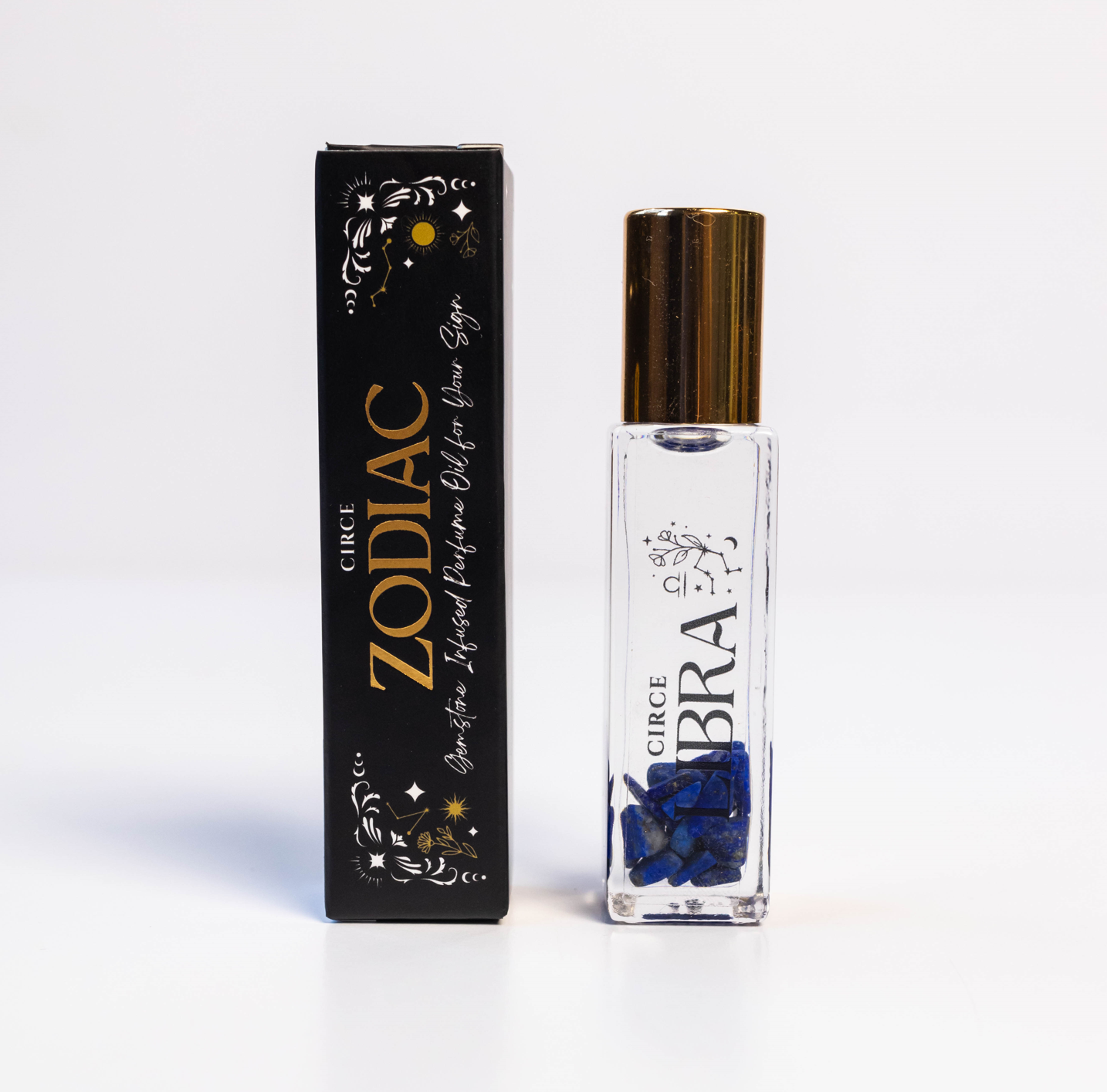Juego de aceites perfumados del Zodíaco – 12 aromas del Zodíaco con gemas infundidas