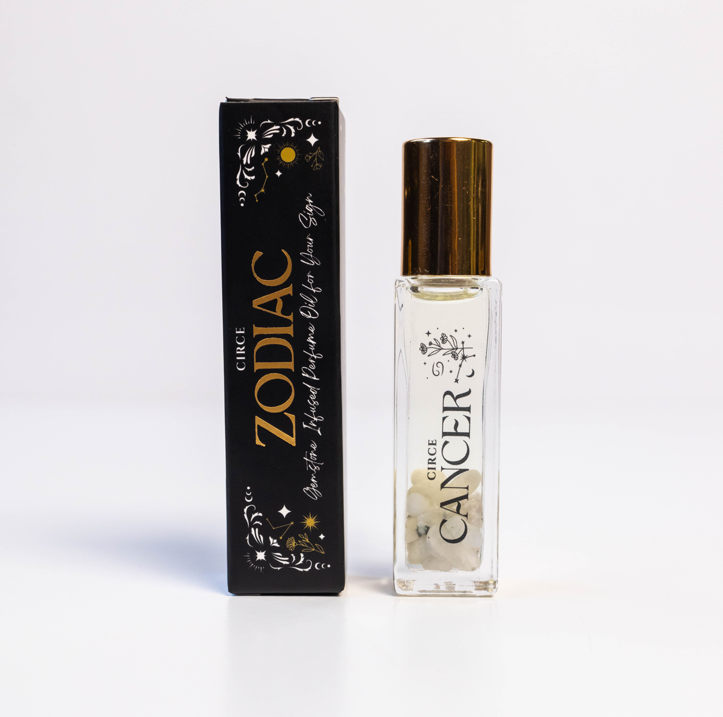 Juego de aceites perfumados del Zodíaco – 12 aromas del Zodíaco con gemas infundidas
